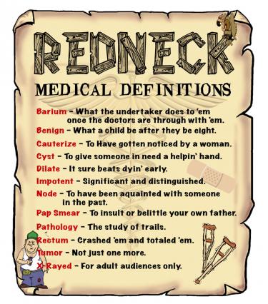 Redneck Medical Definations