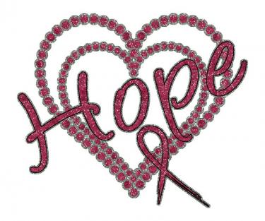 Hope W Heart Glitter