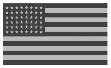 Grey Military Flag  